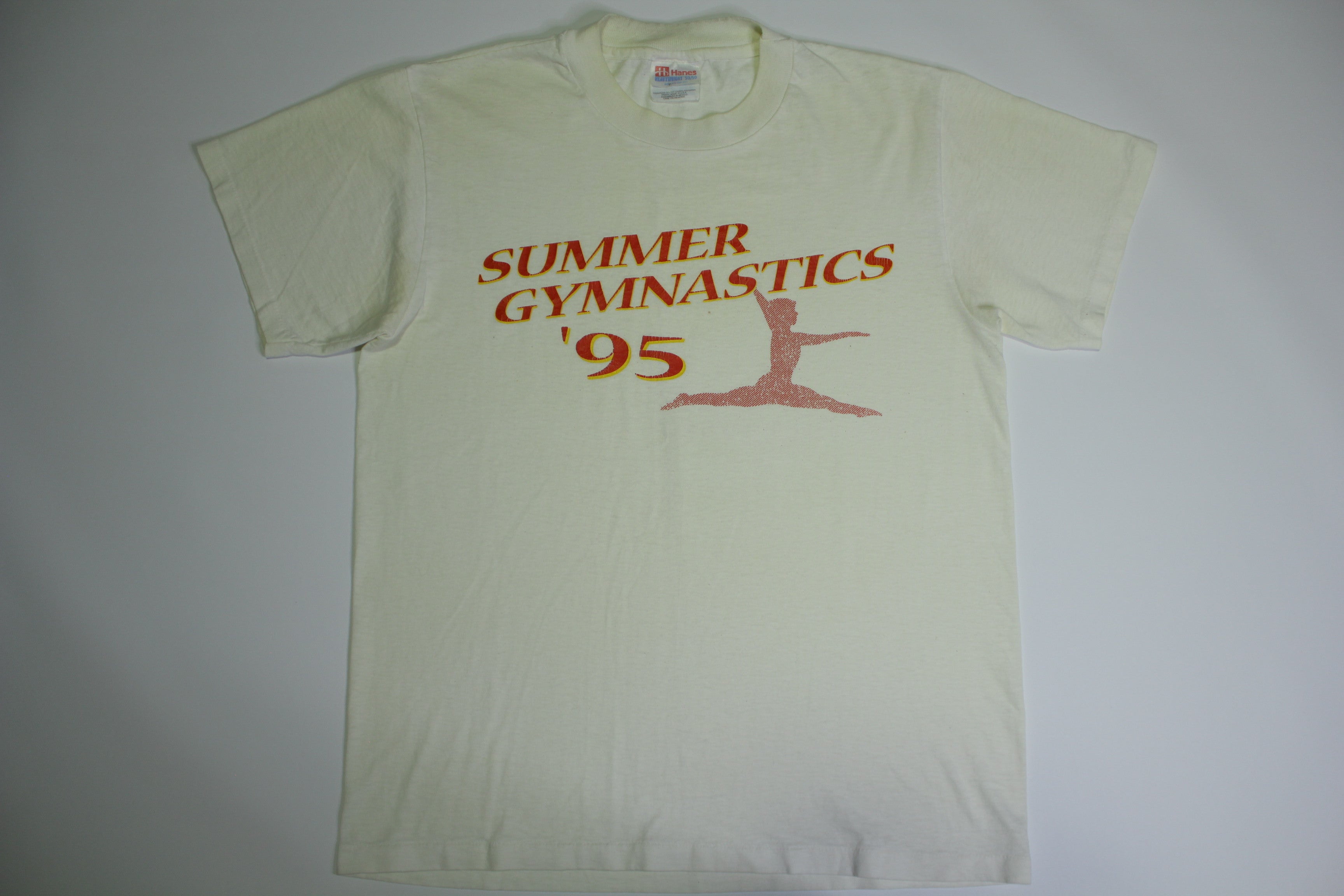 Summer Gymnastics '95 Vintage 90's Single Stitch Hanes Paper Thin T-Shirt