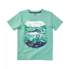 Tea Collection Cascade Shark Scenic Graphic Tee