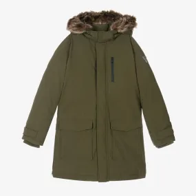 Teen Boys Green Down Parka Coat