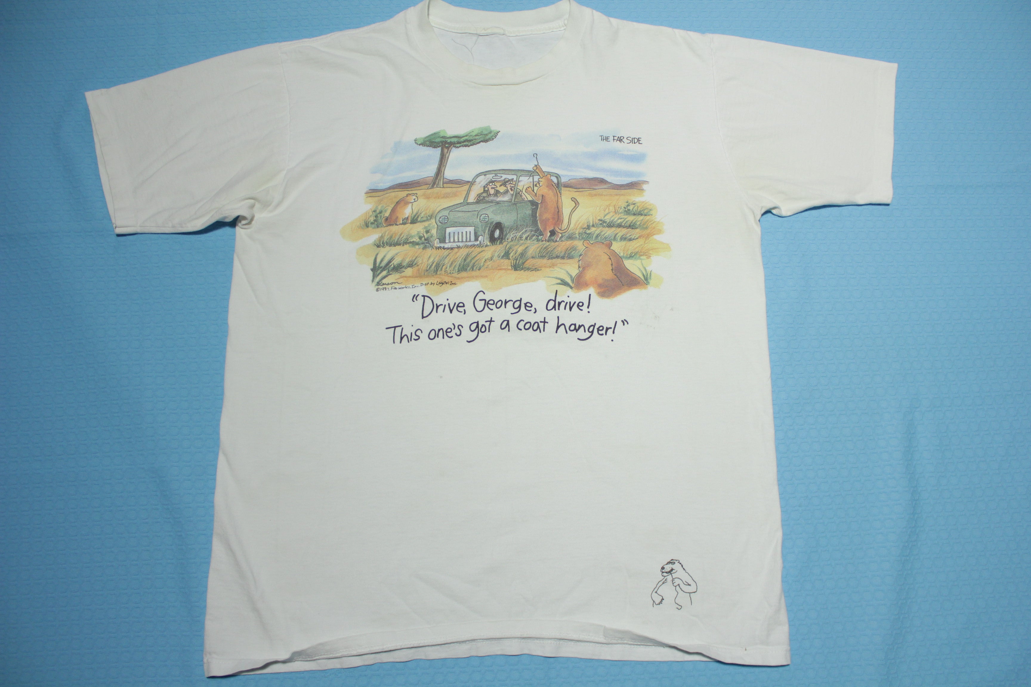 The Far Side Vintage 1987 Gary Larson Comic Strip  80's Single Stitch T-Shirt