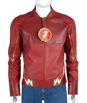 The Flash Barry Allen Jacket - Red Leather Jacket