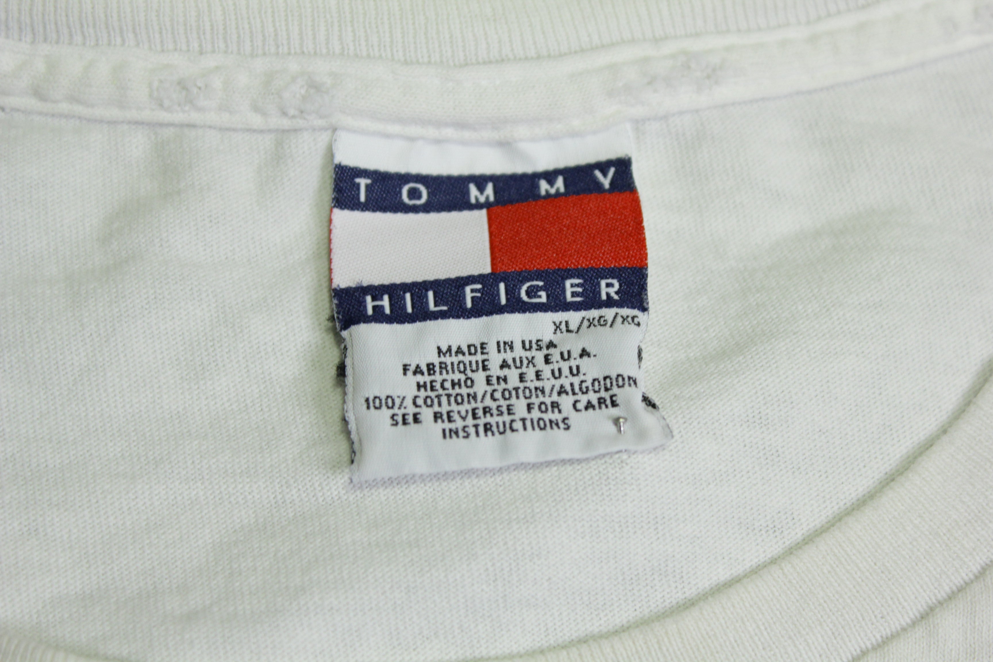 Tommy Hilfiger Vintage 90's Made in USA Big Flag Spellout T-Shirt