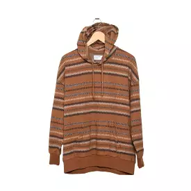 Universal Works Oversized Hoody Hikers Jacquard brown 27609