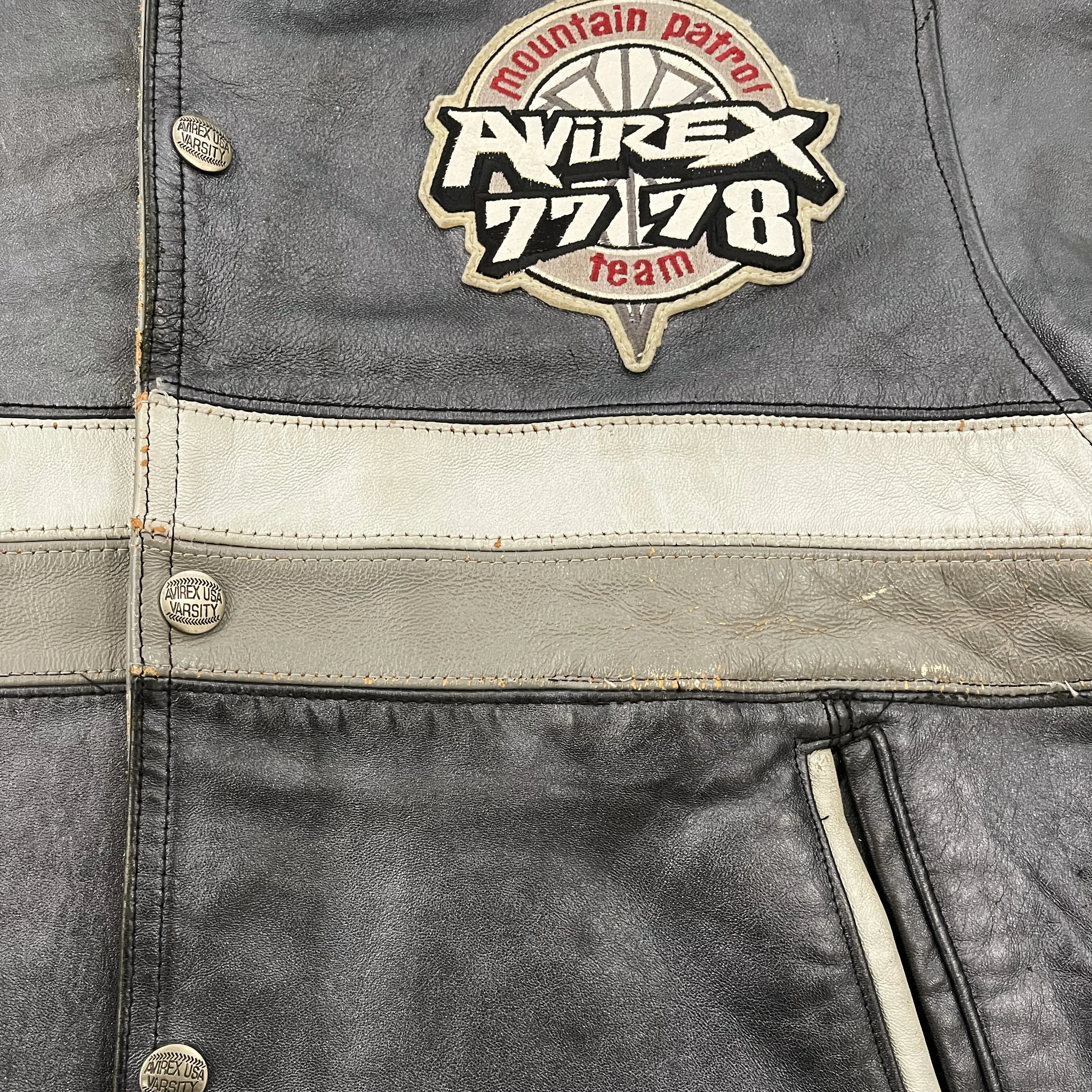 Vintage Avirex Leather Varsity Jacket