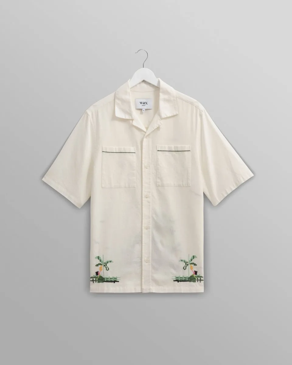 Wax L. NEWTON SHIRT PARADISE STITCH ECRU