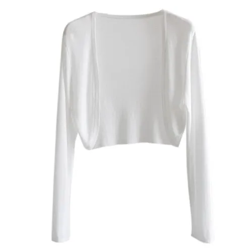 Women's Cardigan Long Sleeve Blouses Simple Style Solid Color