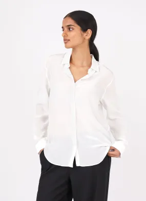 Women's Silk Blouse in Ecru