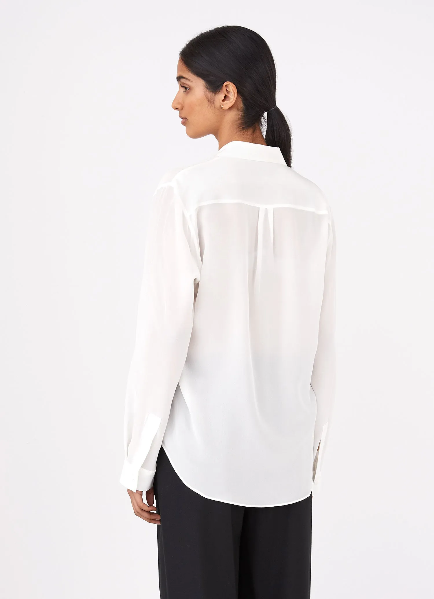 Women's Silk Blouse in Ecru